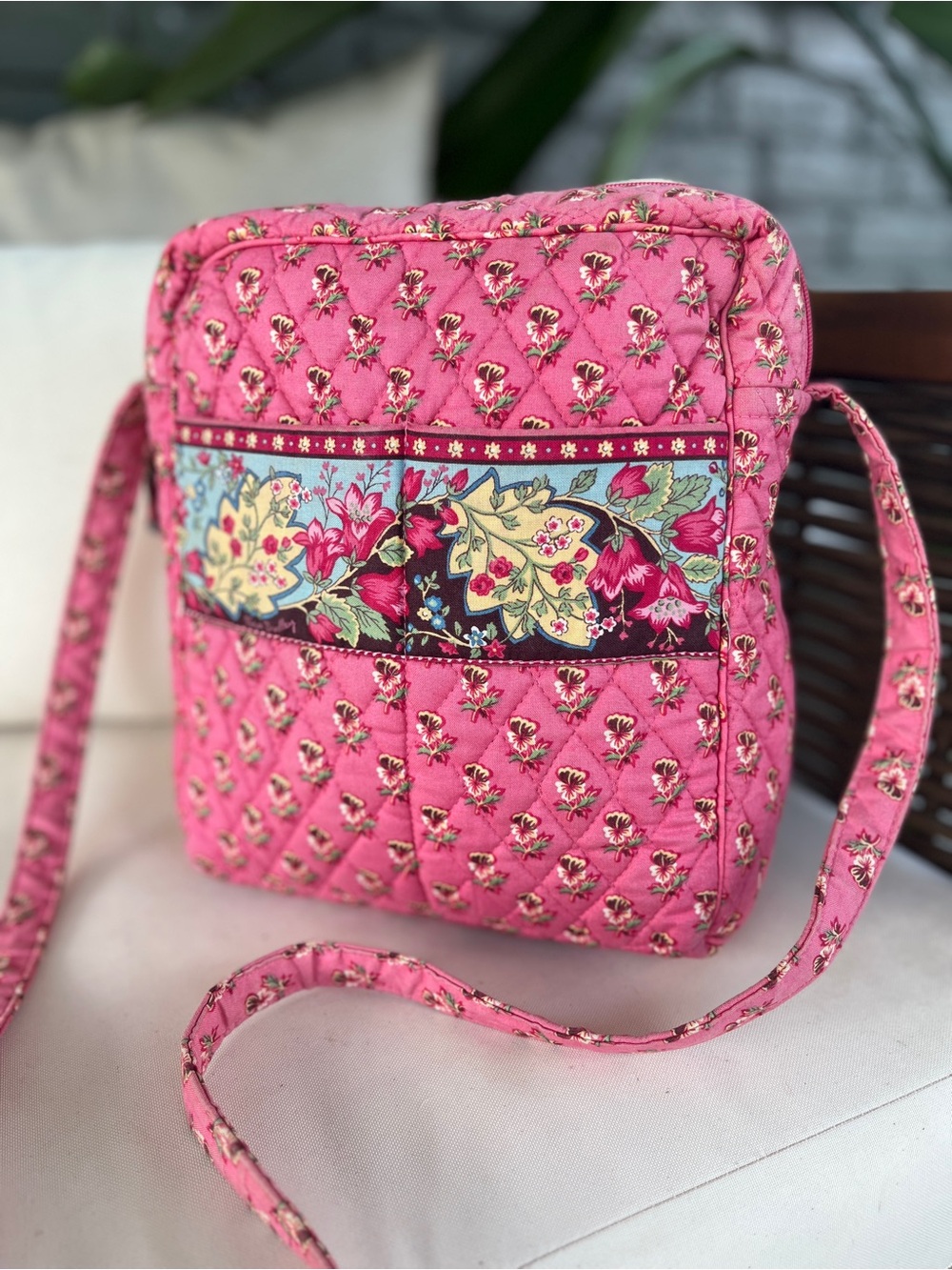 Vera Bradley Pink Pansy Crossbody Bag